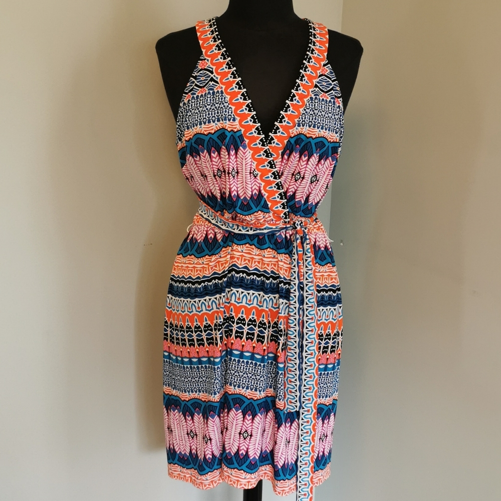 Laundry by Shelli Segal Faux Wrap Dress Size 12